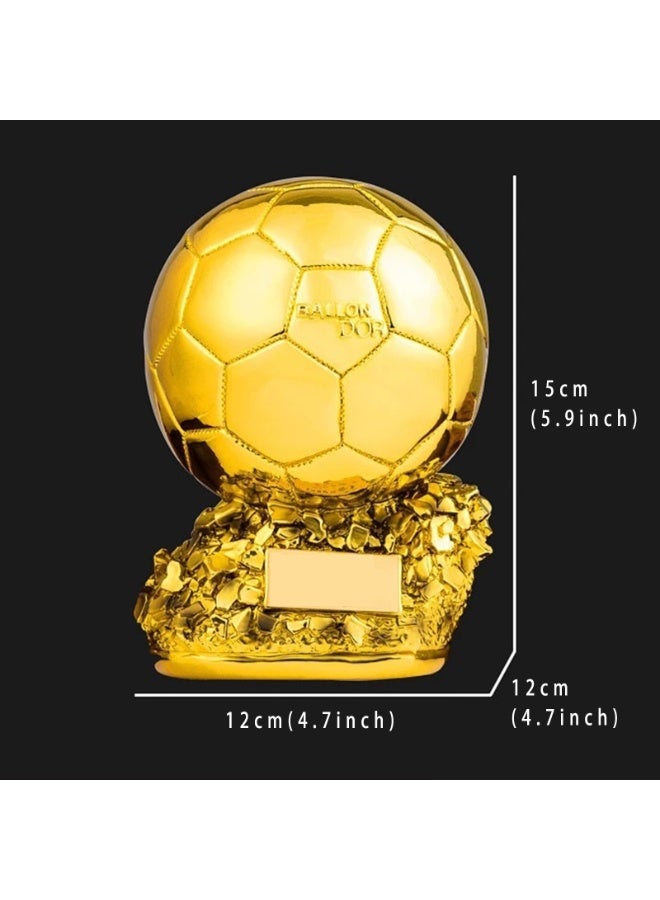 25cm/21cm/15cm Golden Football Ballon World Cup Trophy with Keychain Resin Player Award Soccer Fan Collectible Souvenir - Image 2